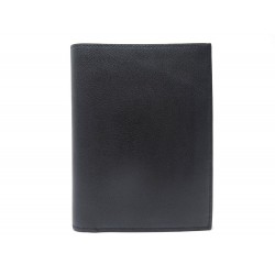 PORTEFEUILLE HERMES PORTE CARTES MONNAIE EN CUIR SWIFT NOIR + BOITE WALLET 1150€