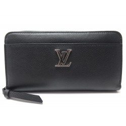 PORTEFEUILLE LOUIS VUITTON LOCKME COMPAGNON CUIR NOIR 