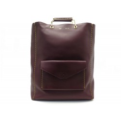 SAC A MAIN CELINE CABAS VERTICAL EN CUIR BORDEAUX BURGUNDY LEATHER HANDBAG 990€