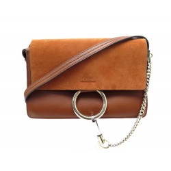 SAC CHLOE PETIT FAYE CUIR MARRON 