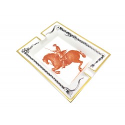 CENDRIER HERMES PORCELAINE BLANC 