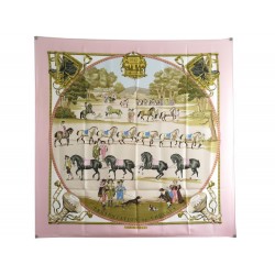 VINTAGE FOULARD HERMES PRESENTATION DES CHEVAUX 