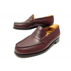 CHAUSSURES JM WESTON MOCASSINS 180 5.5E 40 CUIR BORDEAUX EMBAUCHOIR SHOES 715€