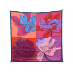 NEUF FOULARD HERMES ETUDE POUR UN IRIS ARC EN CIEL SOIE BLEU NEW SILK SCARF 375€