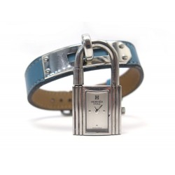 MONTRE HERMES KELLY CADENAS PM KE1.210 QUARTZ EN ACIER PALLADIE ET CUIR 2350€