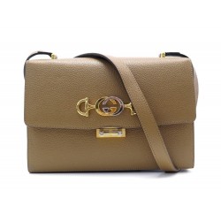 NEUF SAC A MAIN GUCCI ZUMI PM 576388 BANDOULIERE EN CUIR GRAINE MARRON BAG 2200€