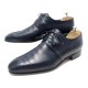 CHAUSSURES AUBERCY 3 OEILLETS 9.5 43.5 DERBY CUIR BLEU BLUE LEATHER SHOES 795€