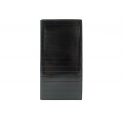 PORTEFEUILLE LONG CHRISTIAN DIOR PLISSE BKTO2028 CUIR NOIR LEATHER WALLET 480€