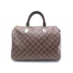 SAC A MAIN LOUIS VUITTON SPEEDY 30 CABAS TOILE DAMIER EBENE HAND BAG PURSE 