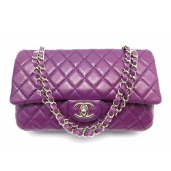 SAC CHANEL TIMELESS CUIR VIOLET + BOITE 