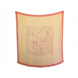 FOULARD GEANT HERMES CITROUILLES ET COLOQUINTES EN MOUSSELINE DE SOIE SCARF 780€