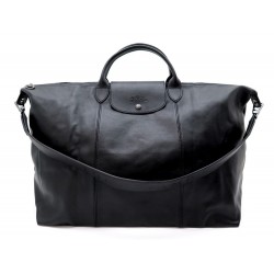 NEUF SAC DE VOYAGE LONGCHAMP LE PLIAGE L L1624757 BANDOULIERE EN CUIR NOIR 640€