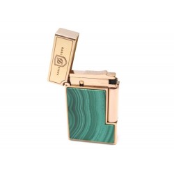 BRIQUET ST DUPONT Ligne 2 "Haute Creation" MALACHITE and Rose Gold Lighter 