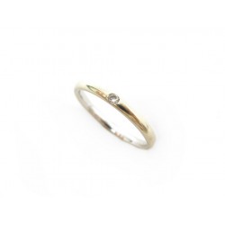 BAGUE POMELLATO LUCCIOLE 56 EN OR BLANC 18K ET DIAMANT GOLD DIAMOND RING 600€