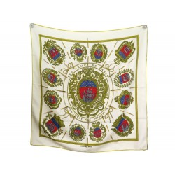 VINTAGE FOULARD HERMES LES ARMES DE PARIS 1ERE EDITION 1955 CARRE 90 SCARF 375€