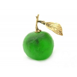 NEUF FIGURINE DAUM FRANCE PRESSE PAPIER POMME 6.5 CM EN PATE DE VERRE VERT 460€