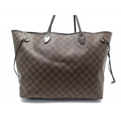 SAC A MAIN LOUIS VUITTON NEVERFULL GM EN TOILE DAMIER EBENE N41357 HANDBAG 1170€