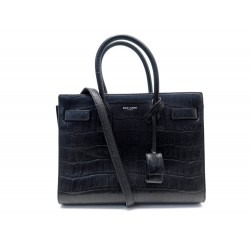 SAC A MAIN YVES SAINT LAURENT DE JOUR BABY 398710 CUIR FACON CROCO HANDBAG 2150€