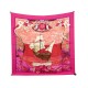 NEUF FOULARD HERMES CHRISTOPHE COLOMB DECOUVRE L AMERIQUE SOIE ROSE SCARF 375€