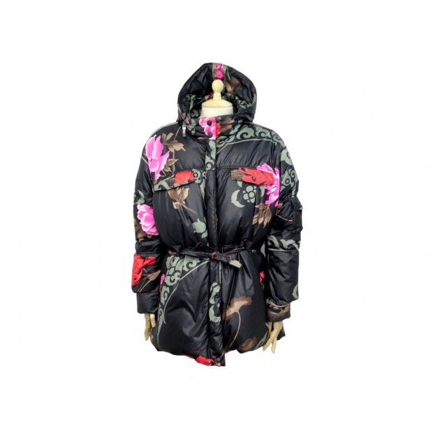 NEUF MANTEAU LEONARD LABEL FUCHSIA DOUDOUNE 46 IT 42 FR BLOUSON NOIR NEW COAT