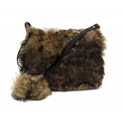 NEUF SAC A MAIN RALPH LAUREN BANDOULIERE EN FOURRURE SHEARLING FUR HANDBAG 1520€