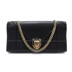 NEUF SAC A MAIN CHRISTIAN DIOR DIORAMA WOC S0311OVKK BANDOULIERE CUIR NOIR 1350€