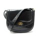 VINTAGE SAC A MAIN HERMES BANDOULIERE EN CUIR DE CROCODILE NOIR BANDOULIERE BAG