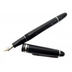 NEUF STYLO PLUME MONTBLANC MEISTERSTUCK CLASSIQUE PLATINE 106522 NOIR PEN 540€