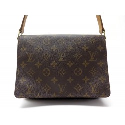 SAC A MAIN LOUIS VUITTON MUSETTE TANGO TOILE MONOGRAM BROWN CANVAS HANDBAG 895€