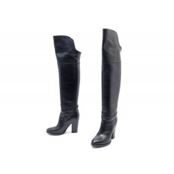 CHAUSSURES RALPH LAUREN COLLECTION 6B 36.5 BOTTES A TALONS CUIR NOIR BOOTS 900€