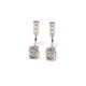 NEUF DESSOUS DE BOUCLES D'OREILLES DINH VAN LE CUBE OR BLANC 18K DIAMANT 960€