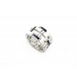 BAGUE CARTIER LE BAISER DU DRAGON T49 EN OR BLANC ET EMAIL NOIR GOLD RING 4900€