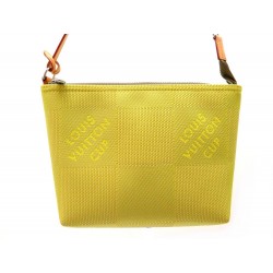 NEUF POCHETTE LOUIS VUITTON AMERICA CUP DAMIER GEANT LIME + CARNET DE NOTE