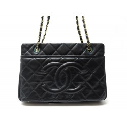 NEUF SAC A MAIN CHANEL SHOPPING EN CUIR CAVIAR NOIR BLACK LEATHER HANDBAG 3500€