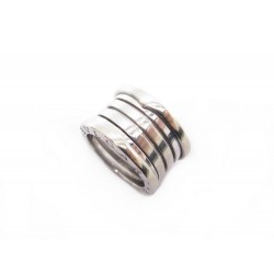 BAGUE BULGARI B.ZERO 1 CINQ RANGS 356392 TAILLE 51 EN OR BLANC GOLD RING 2800€