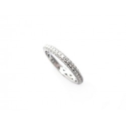 BAGUE ZEINA ALLIANCE ROMY T 51 EN OR BLANC 18K PAVAGE DIAMANTS 0.97CT RING 4150€