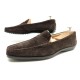 CHAUSSURES TOD'S CITY GOMMINO 41 MOCASSINS VEAU VELOURS MARRON SAC SHOES 340€