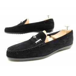 CHAUSSURES TOD'S CITY GOMMINO 41 MOCASSINS EN VEAU VELOURS NOIR + SAC SHOES 430€