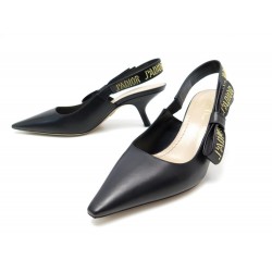 NEUF CHAUSSURES CHRISTIAN DIOR ESCARPINS SLINGBACK J'ADIOR 38.5 CUIR SHOES 950€