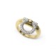 BAGUE SALVATORE FERRAGAMO GANCINI T54 OR JAUNE & 18K DIAMANTS 0.21CT ECRIN 2550€