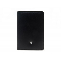 NEUF PORTE CARTE DE VISITE MONTBLANC MEISTERSTUCK SOUFFLET CUIR CARD HOLDER 190€