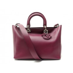 NEUF SAC A MAIN CHRISTIAN DIOR DIORISSIMO MM CUIR BORDEAUX BANDOULIERE BAG 3350€