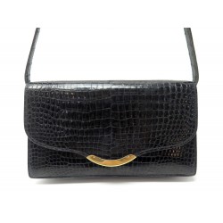 VINTAGE SAC A MAIN HERMES ONDINE POCHETTE EN CUIR DE CROCODILE LEATHER HAND BAG