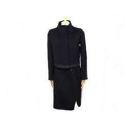 NEUF TAILLEUR LOUIS VUITTON VESTE CAPE T44 ET JUPE T42 CACHEMIRE NOIR SUIT 3310€