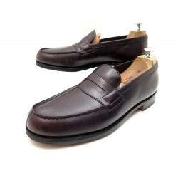 CHAUSSURES JM WESTON MOCASSINS 180 9.5C 43.5 CUIR PATINE BORDEAUX LOAFERS 620€