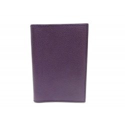 COUVERTURE D'AGENDA HERMES SIMPLE MM EN CUIR VIOLET BLOC NOTE DIARY COVER 292€