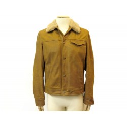 MANTEAU WESTERN SCHOTT USA T48 M BLOUSON CUIR BUFFALO CAMEL SHEARLING COAT 795€