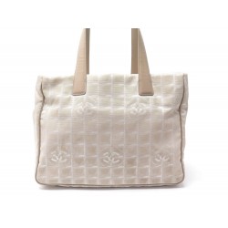 SAC A MAIN CHANEL CABAS 8 HEURES CROISIERE SHOPPING TOILE BEIGE HAND BAG 2400€