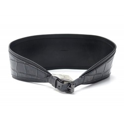 NEUF CEINTURE GIVENCHY M 75 LARGE EN CUIR DE CROCODILE MARRON LEATHER BELT 890€