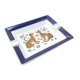 CENDRIER HERMES VIDE POCHE LEOPARDS EN PORCELAINE BLEU ASHTRAY 475€